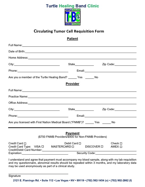 Requisition Document -CancerCTC Testing Requisition Document -CancerCTC Testing